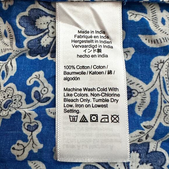 J. Crew Tiered Tie Front Floral Beach Dress NWT Size S Cobalt Blue - Picture 12 of 13